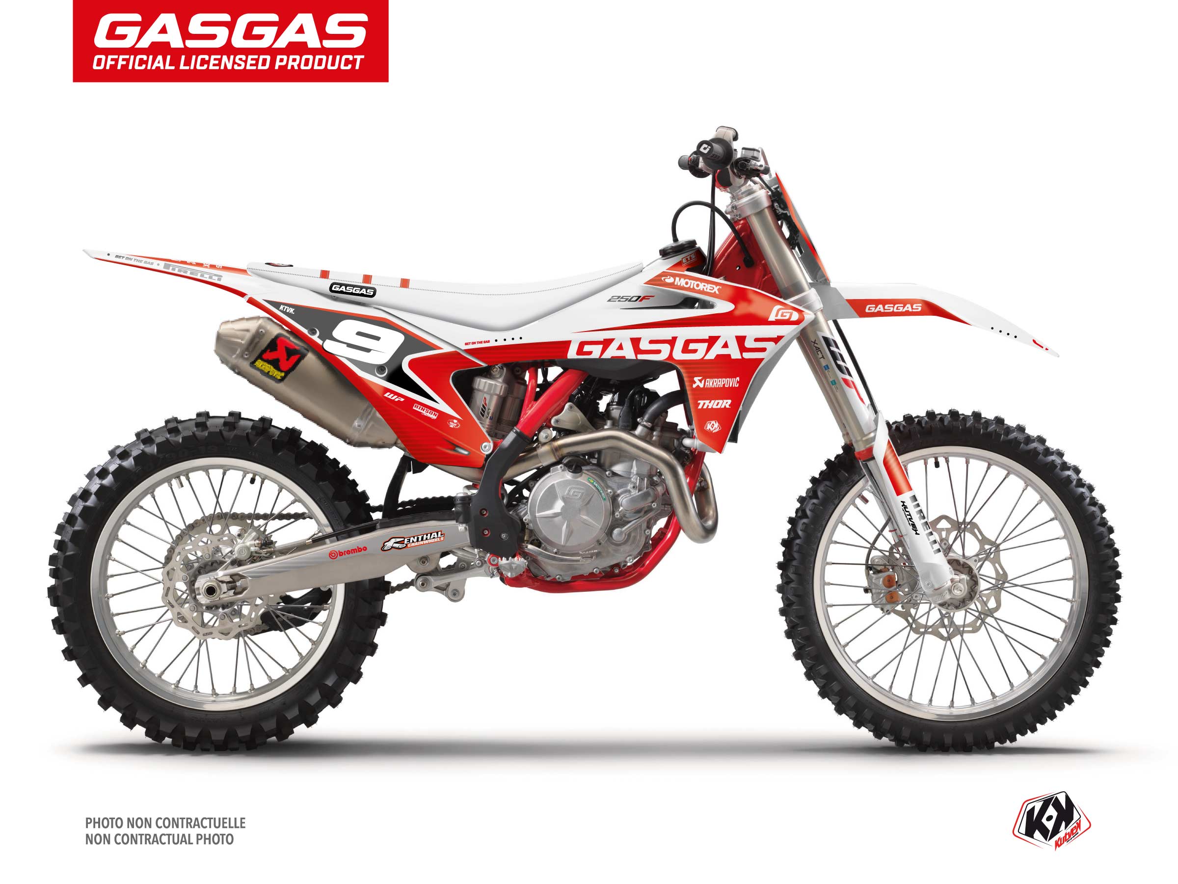 GASGAS MCF 250 Dirt Bike Dynamik Graphic Kit White