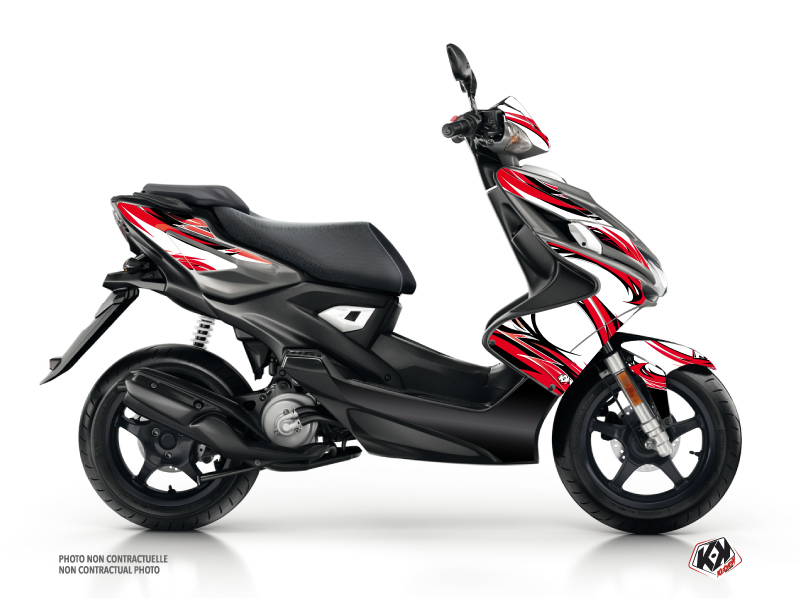 Yamaha Aerox Scooter Electro Graphic Kit Red
