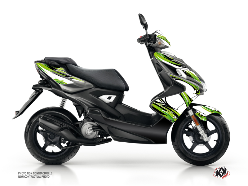 Yamaha Aerox Scooter Electro Graphic Kit Green