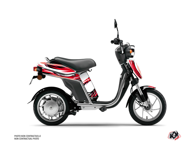 Yamaha Eco-3 Scooter Electro Graphic Kit Red