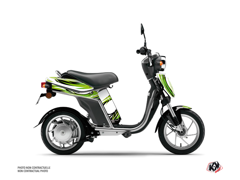 Yamaha Eco-3 Scooter Electro Graphic Kit Green