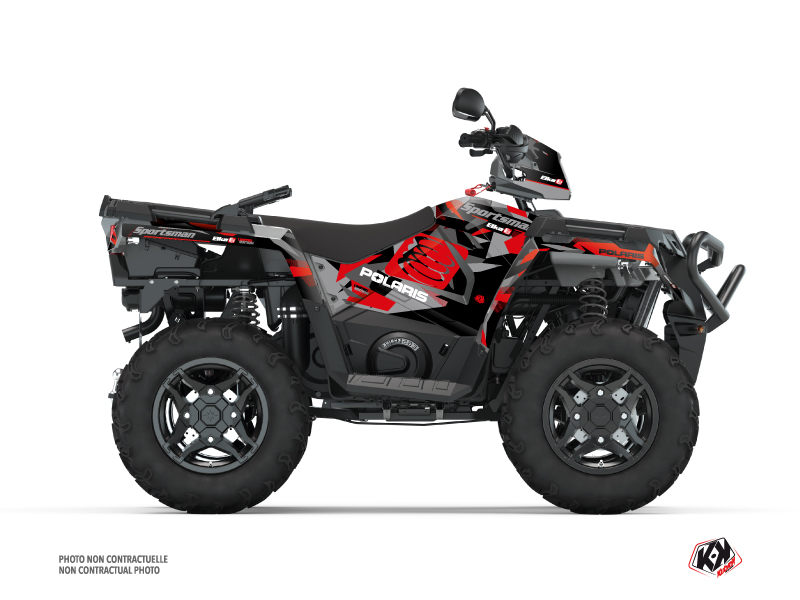 Polaris 450 Sportsman ATV Elka Graphic Kit Grey Red
