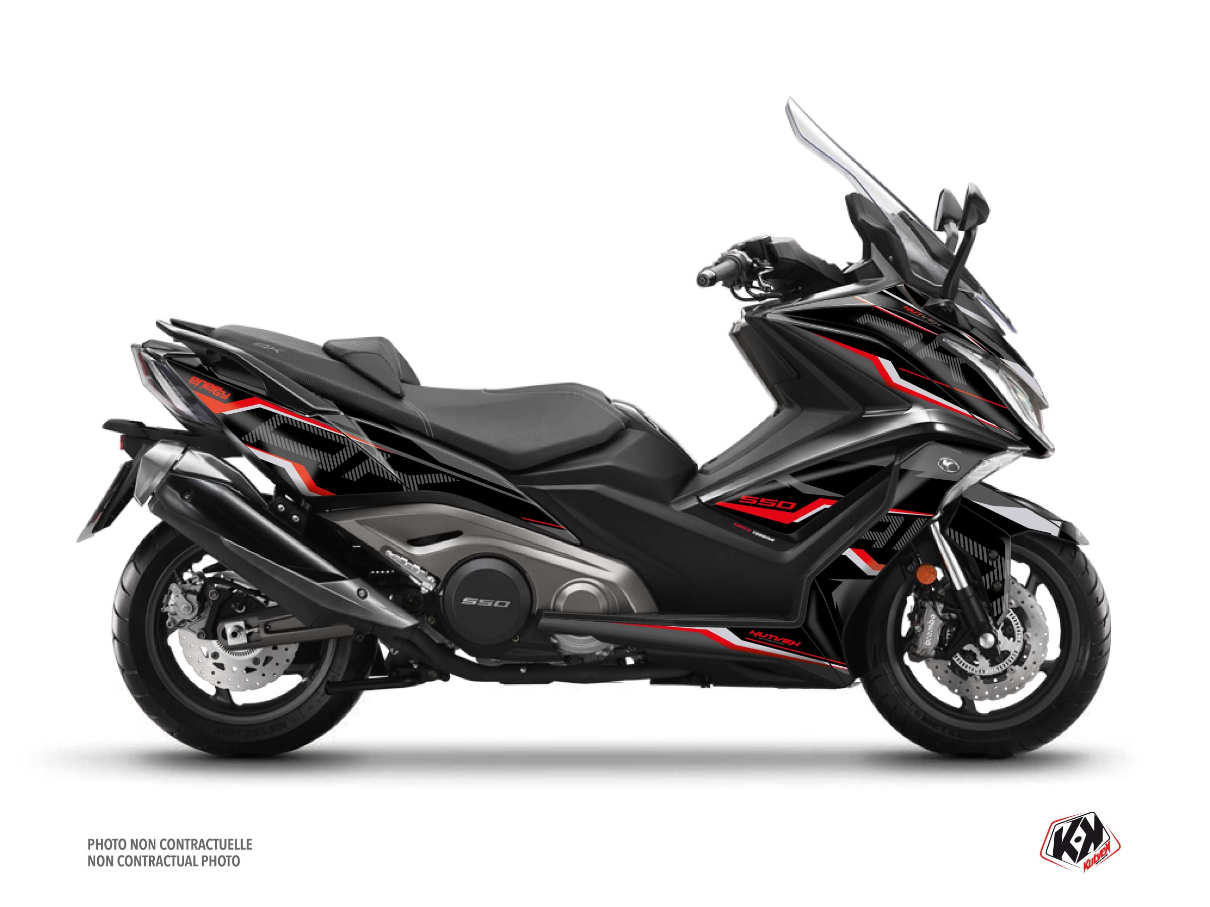 Kit Déco Maxiscooter Energy Kymco AK 550 Noir Rouge