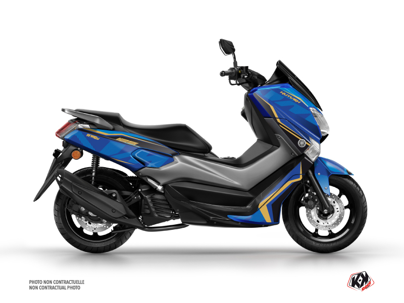 Yamaha NMAX 125 Maxiscooter Energy Graphic Kit Blue Black Kutvek Kit Graphik