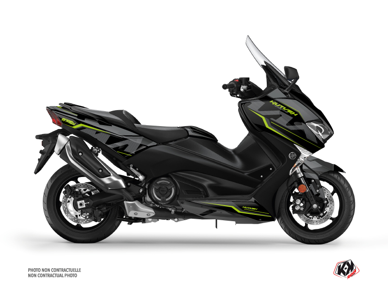 support Senator majs Yamaha TMAX 530 Maxiscooter Energy Graphic Kit Black Green - Kutvek Kit  Graphik