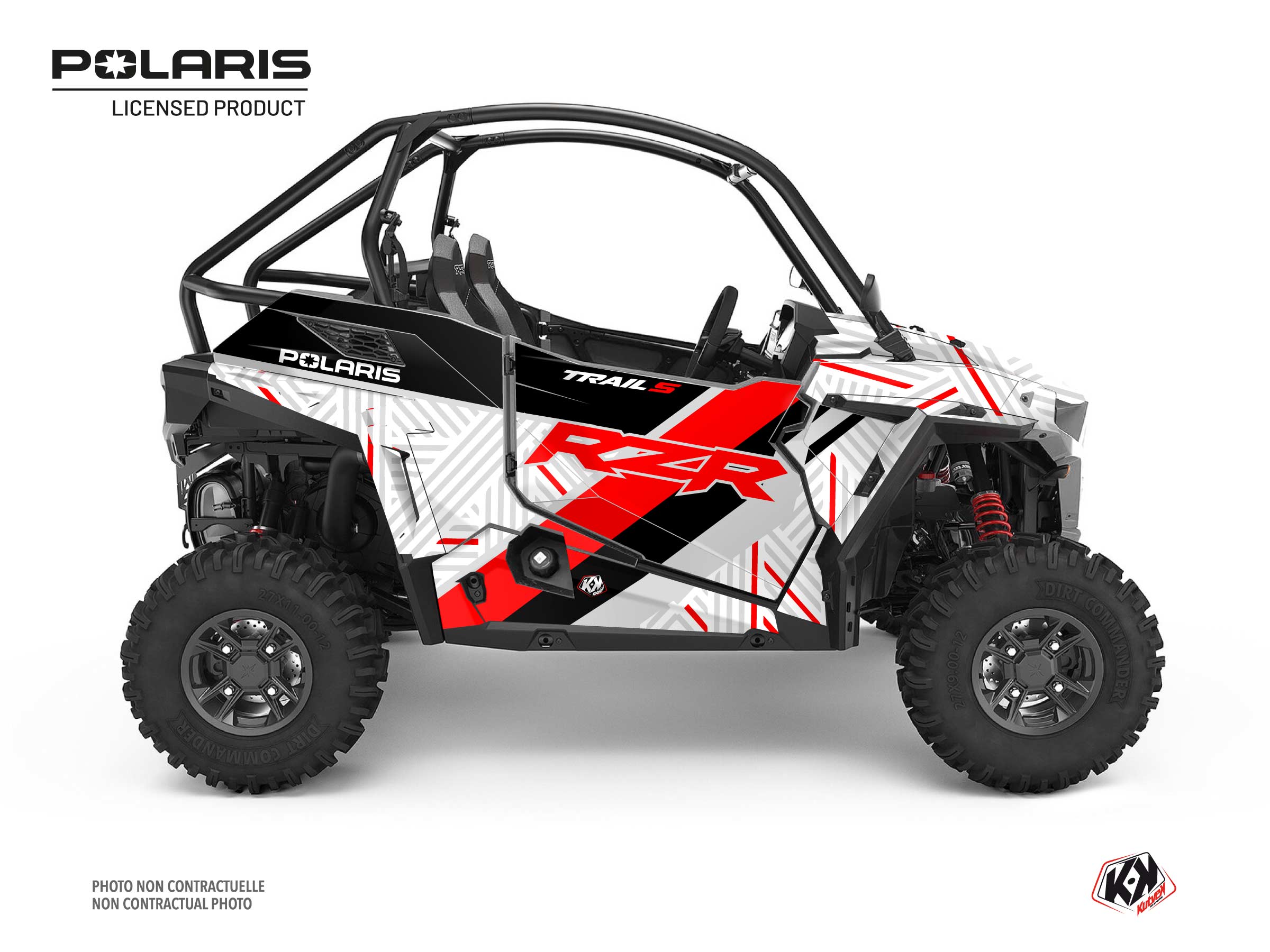 Polaris RZR Trail S UTV Epik Graphic Kit White