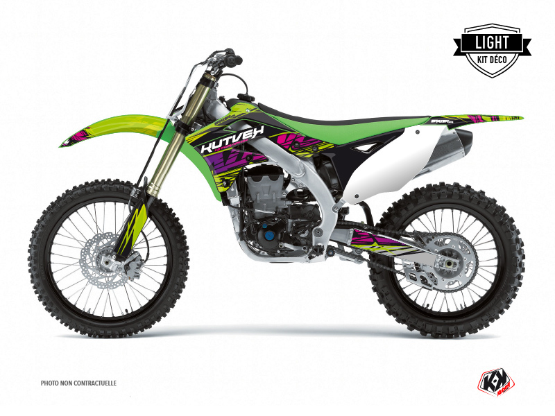 Kit Déco Moto Cross Eraser Kawasaki 250 KX Vert LIGHT