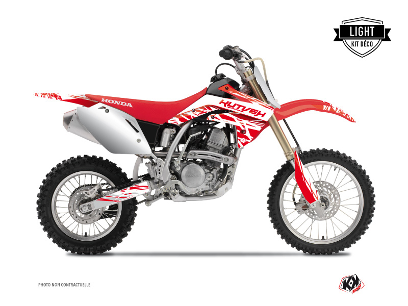 Kit Déco Moto Cross Eraser Honda 125 CR Blanc Rouge LIGHT