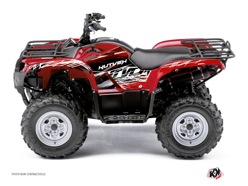 Yamaha 125 Grizzly ATV Eraser Graphic Kit Red White