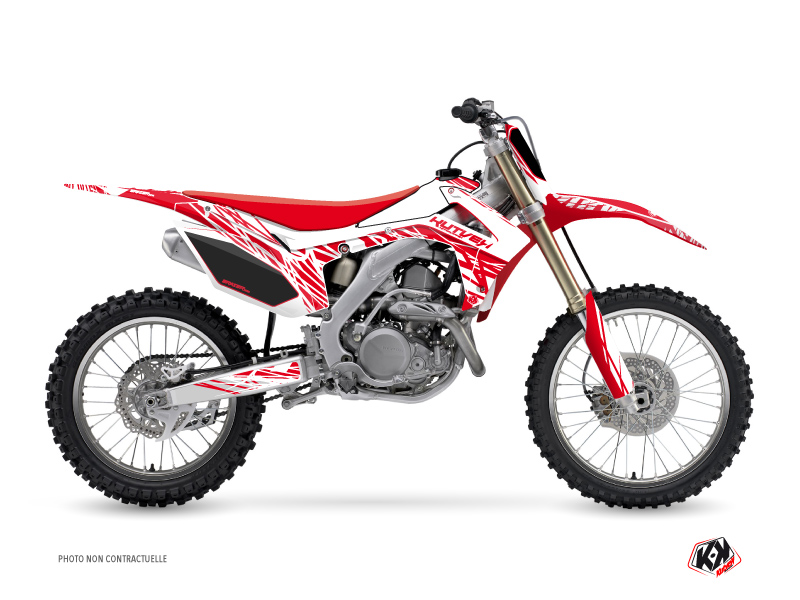 Honda 250 CRF Dirt Bike Eraser Graphic Kit White Red