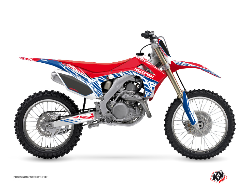 Kit Déco Moto Cross Eraser Honda 250 CRF Rouge Bleu