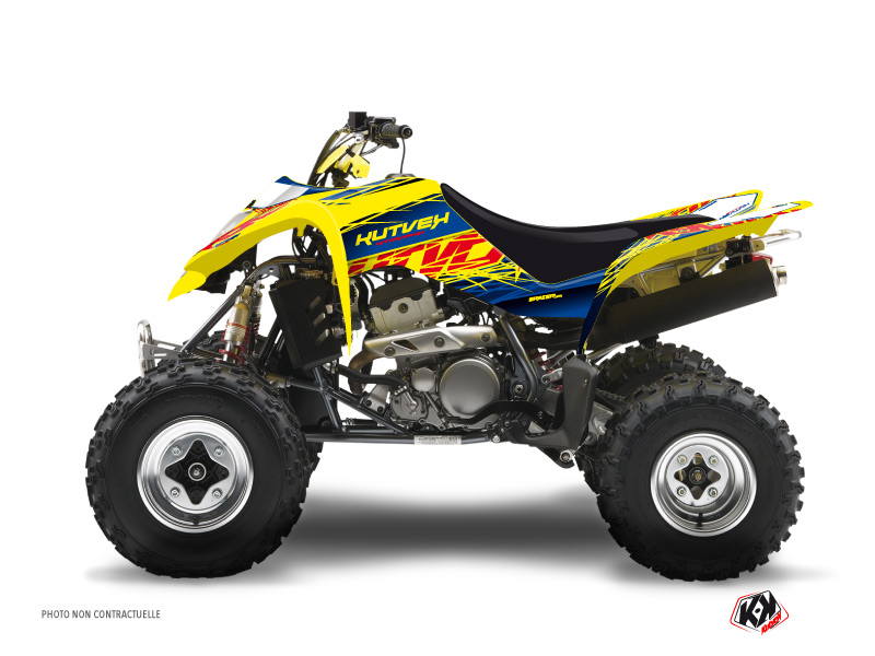 Suzuki 250 LTZ ATV Eraser Graphic Kit Blue Yellow