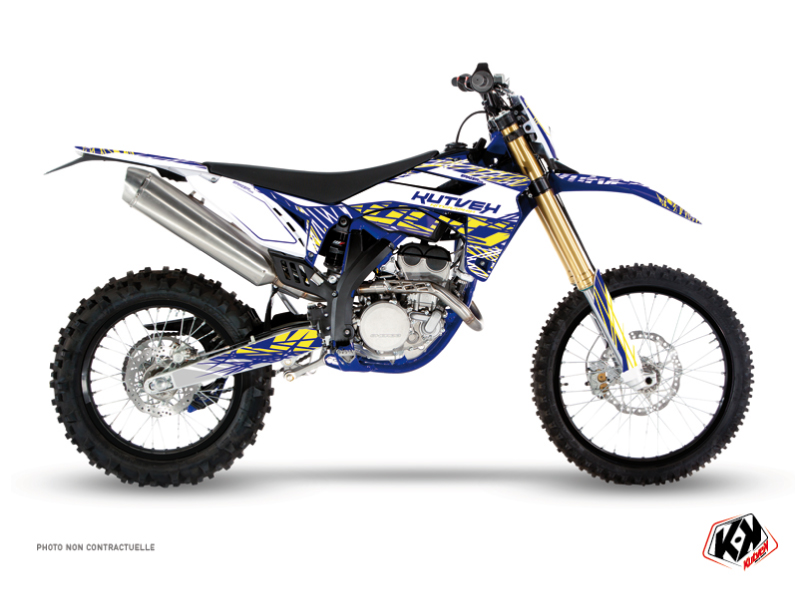 Kit Déco Moto Cross Eraser Sherco 250 SEF R Blanc Jaune