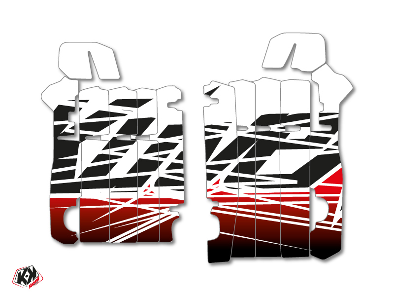 Kit Déco Grilles de radiateur Eraser Honda 450 CRF 2013-2016 Rouge Blanc