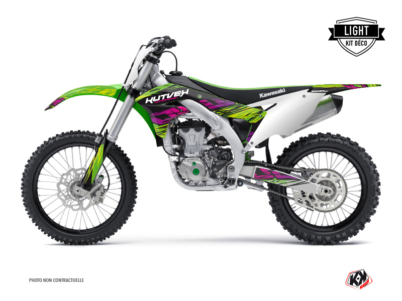 Kawasaki 450 KXF Dirt Bike Eraser Graphic Kit Green LIGHT