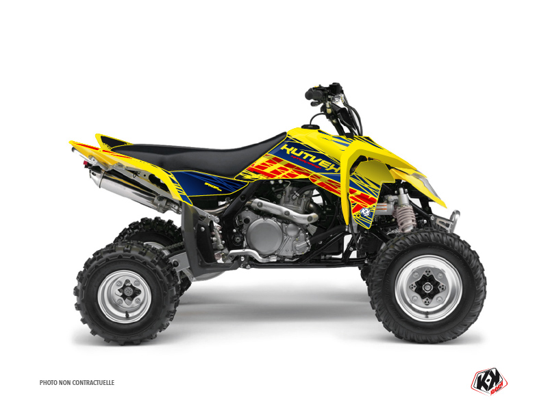 Suzuki 450 LTR ATV Eraser Graphic Kit Blue Yellow