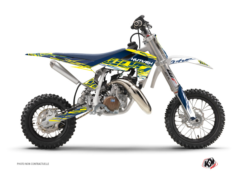 Husqvarna TC 50 Dirt Bike Eraser Graphic Kit Yellow Blue