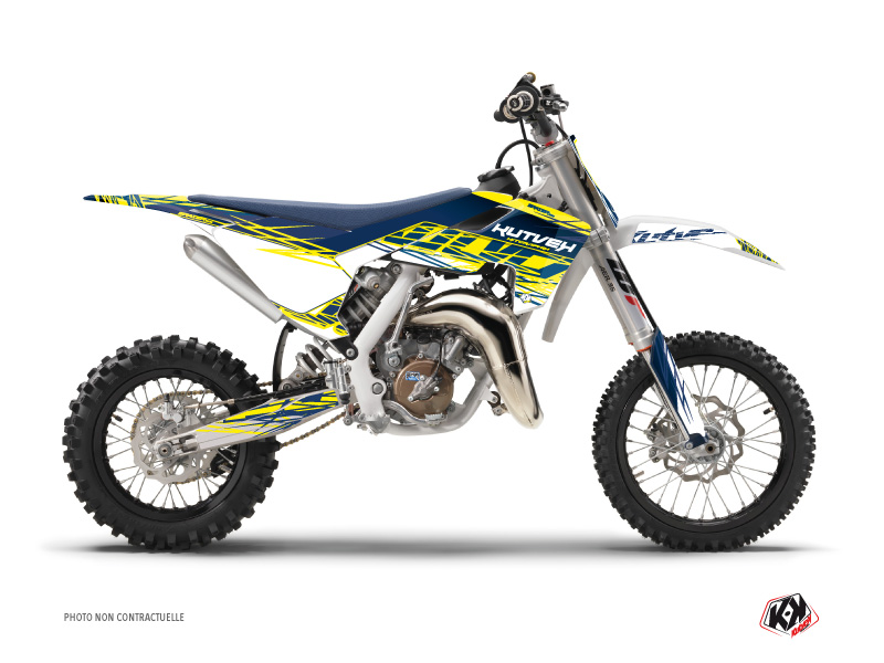 Kit Déco Moto Cross Eraser Husqvarna TC 65 Jaune Bleu