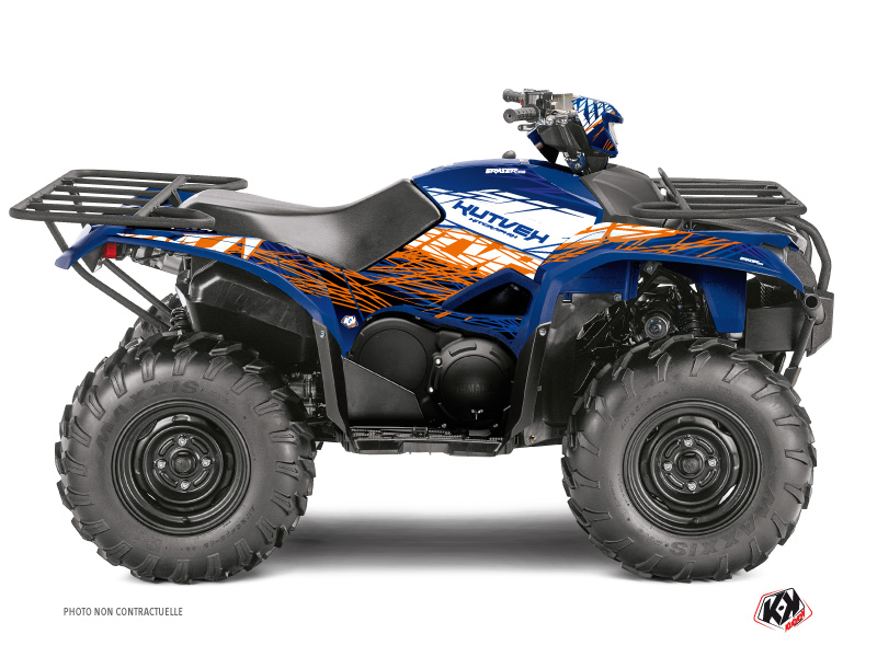 Yamaha 700-708 Kodiak ATV Eraser Graphic Kit Blue Orange