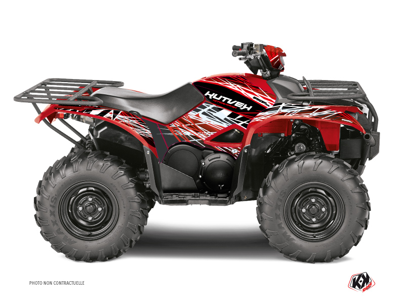 Yamaha 700-708 Kodiak ATV Eraser Graphic Kit Red White