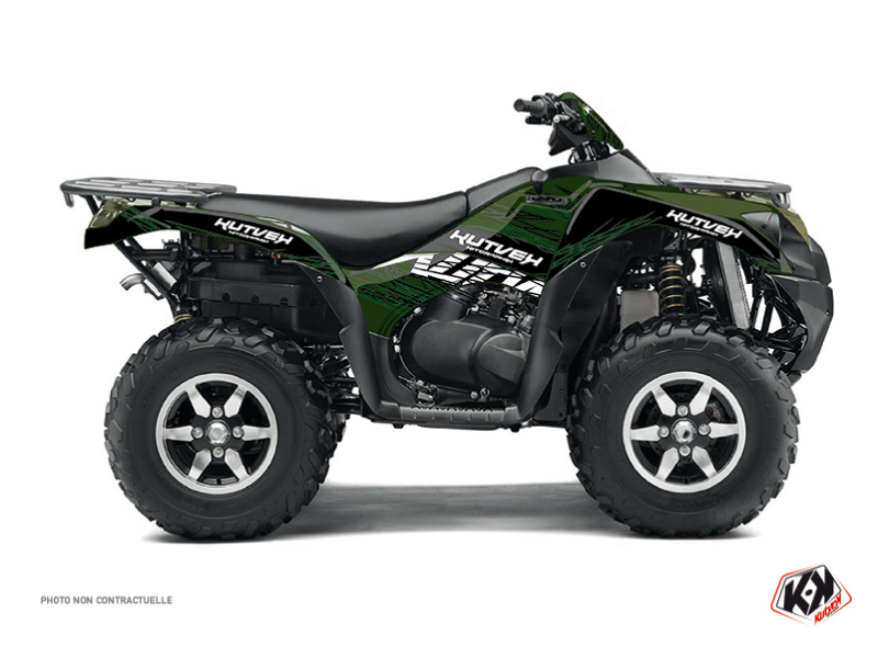 Kawasaki 750 KVF ATV Eraser Graphic Kit Black Green