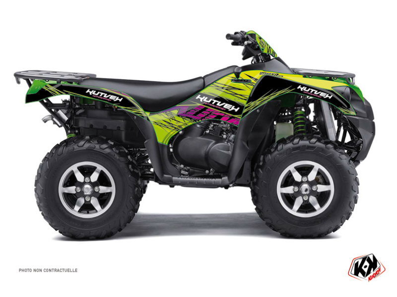 Kawasaki 750 KVF ATV Eraser Graphic Kit Green