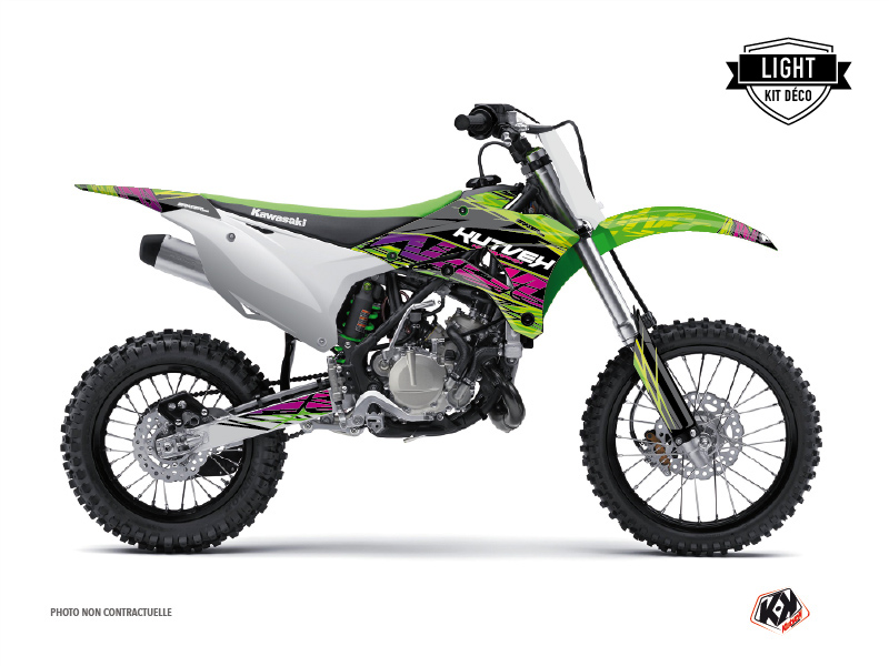 Kit Déco Moto Cross Eraser Kawasaki 85 KX Vert LIGHT