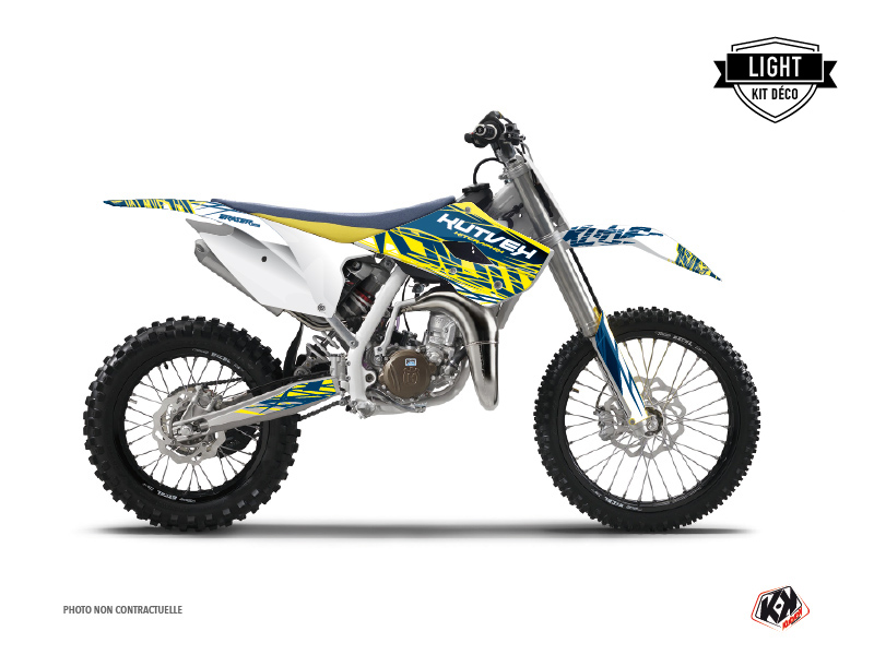 Kit Déco Moto Cross Eraser Husqvarna TC 85 Jaune Bleu LIGHT