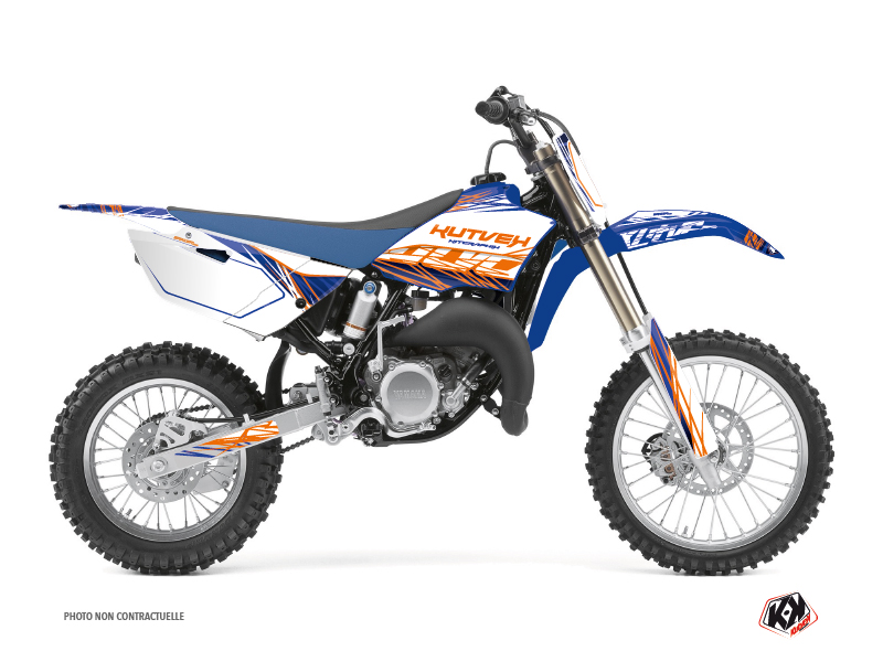 Yamaha 85 YZ Dirt Bike Eraser Graphic Kit Blue Orange Kutvek Kit