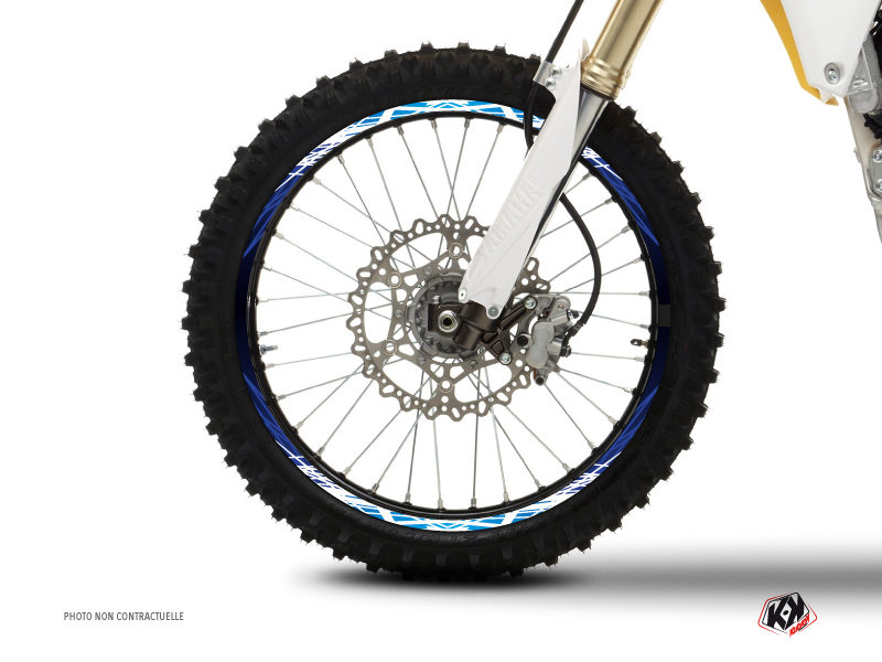 Graphic Kit Wheel decals Dirt Bike Eraser Blue