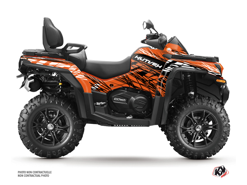 CF MOTO CFORCE 800 XC ATV Eraser Graphic Kit Orange Black