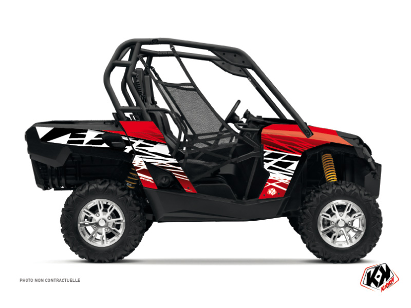 Can Am Commander UTV Eraser Graphic Kit Red White