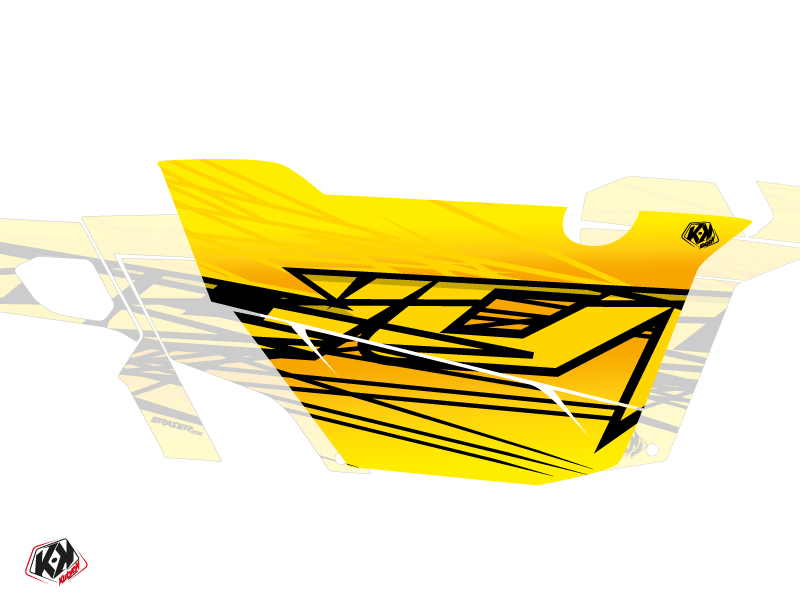 Graphic Kit Doors Cabin Defender Eraser Can Am Commander 2011-2017 Yellow
