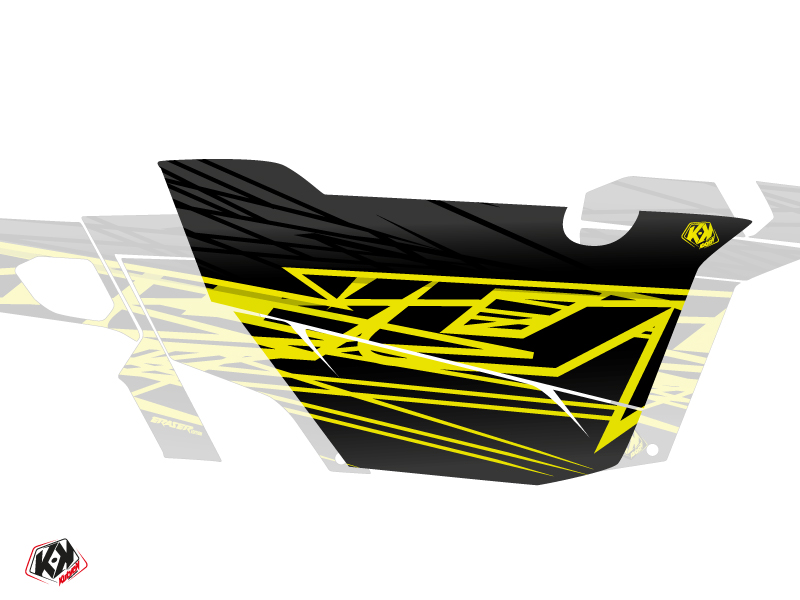 Graphic Kit Doors Cabin Defender Eraser Can Am Commander 2011-2017 Neon Grey