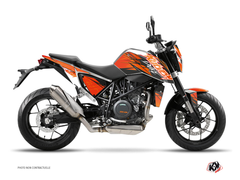 KTM Duke 690 Street Bike Eraser Graphic Kit Orange Black