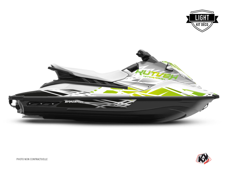 Kit Déco Jet-Ski Eraser Yamaha EX Blanc Vert LIGHT