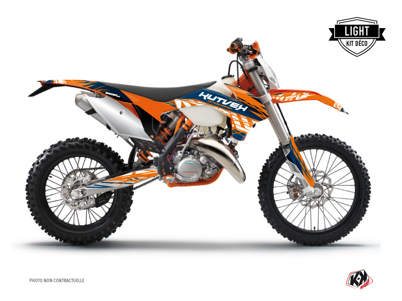 Kit Déco Moto Cross Eraser KTM EXC-EXCF Bleu Orange LIGHT