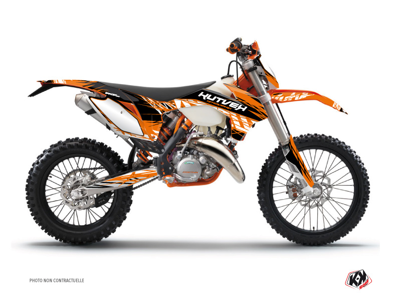 KTM EXC-EXCF Dirt Bike Eraser Graphic Kit Orange Black