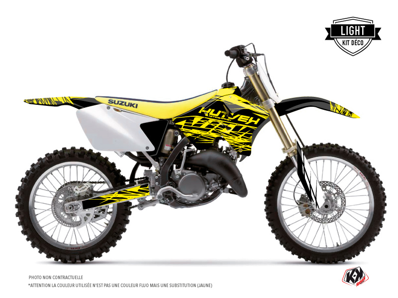 Suzuki 250 RM Dirt Bike Eraser Fluo Graphic Kit Yellow LIGHT