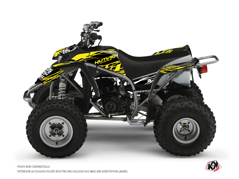 Yamaha Blaster ATV Eraser Fluo Graphic Kit Yellow Kutvek Kit Graphik