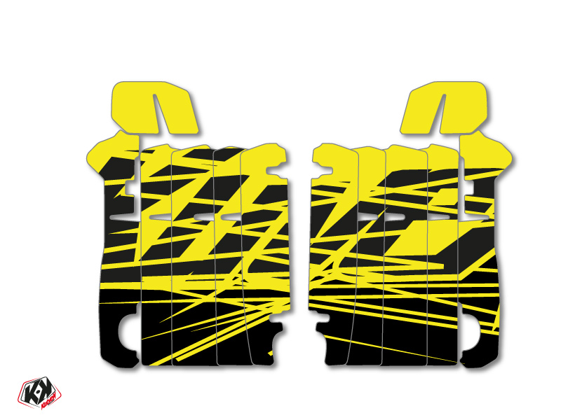 Graphic Kit Radiator guards Eraser Fluo Honda 250 CRF 2014-2016 Yellow