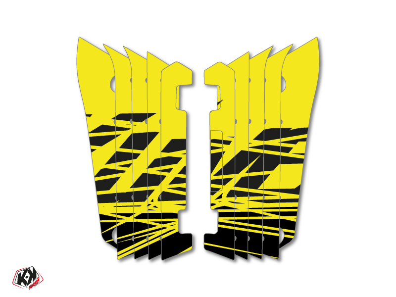 Graphic Kit Radiator guards Eraser Fluo Yamaha 250 YZF 2014-2016 Yellow