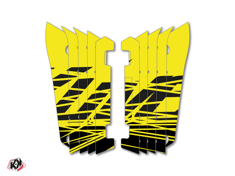 Kit Déco Grilles de radiateur Eraser Fluo Yamaha 250 YZF 2014-2016 Jaune