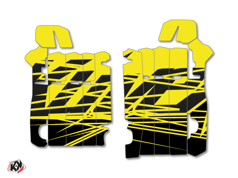 Graphic Kit Radiator guards Eraser Fluo Honda 450 CRF 2013-2016 Yellow