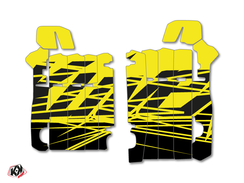 Kit Déco Grilles de radiateur Eraser Fluo Honda 450 CRF 2013-2016 Jaune