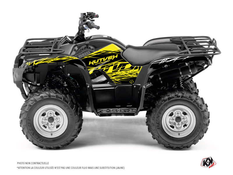 Yamaha 450 Grizzly ATV Eraser Fluo Graphic Kit Yellow