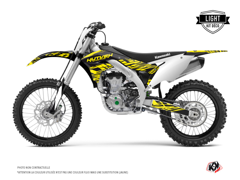 Kawasaki 450 KXF Dirt Bike Eraser Fluo Graphic Kit Yellow LIGHT