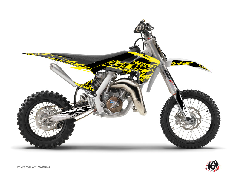 Kit Déco Moto Cross Eraser Fluo Husqvarna TC 65 Jaune