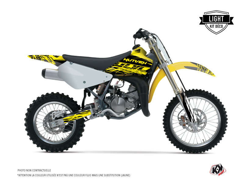 Kit Déco Moto Cross Eraser Fluo Suzuki 85 RM Jaune LIGHT