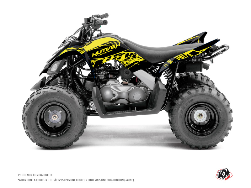 Yamaha 90 Raptor ATV Eraser Fluo Graphic Kit Yellow